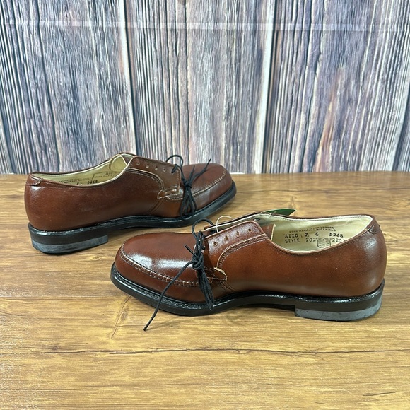 Vintage Safto Pedics by Iron Age MEN 7 BROWN LEATHER STEEL TOE OXFORD work shoes main image 8